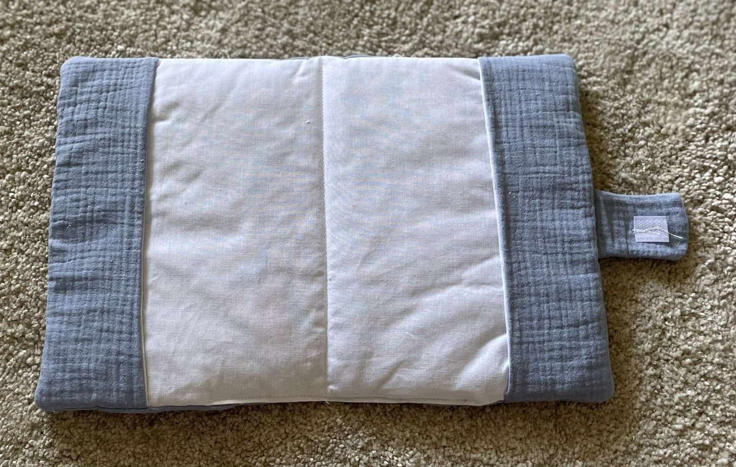 Protège carnet de santé gaze de coton bleu