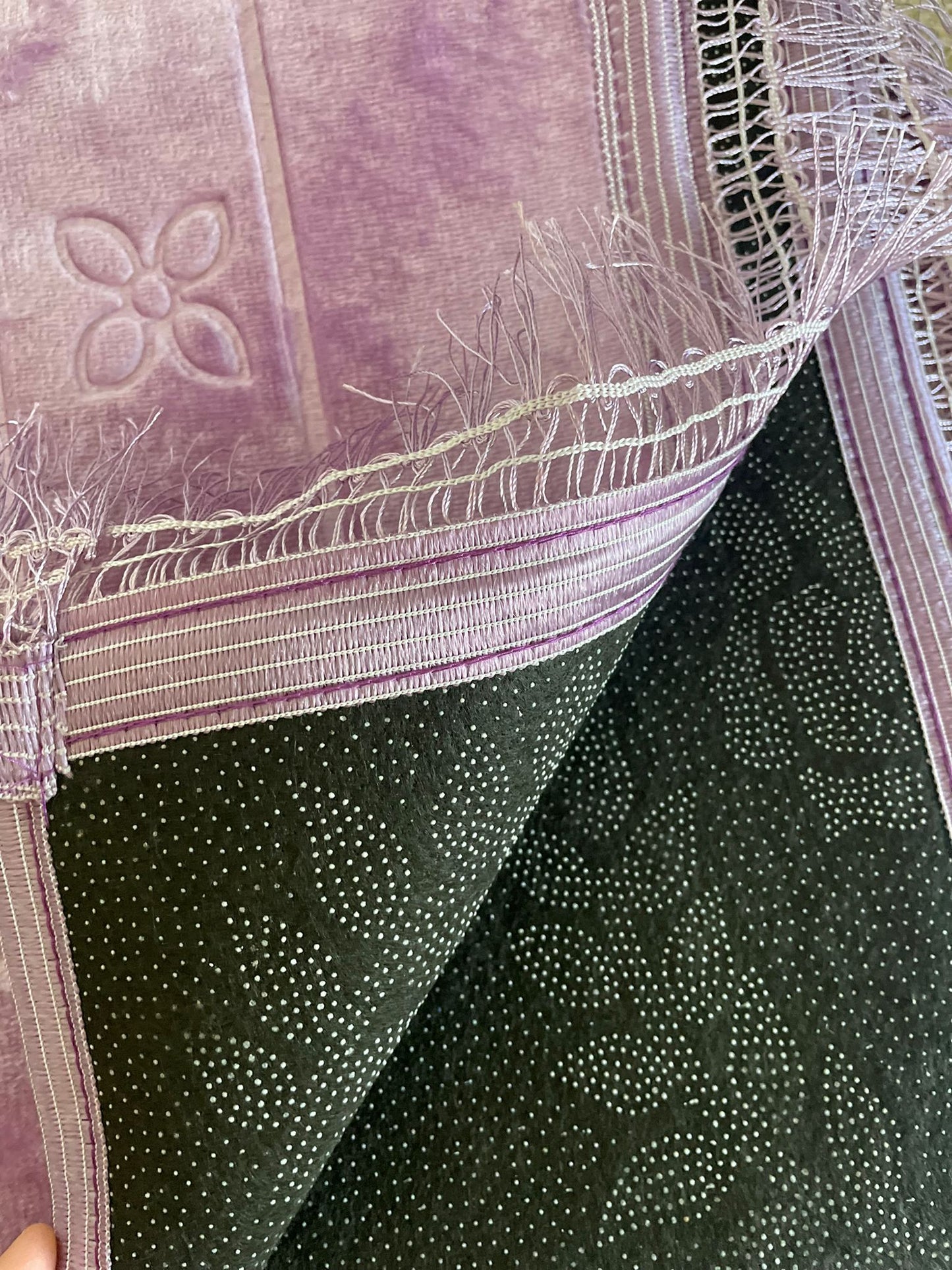 Tapis de prière épais mauve