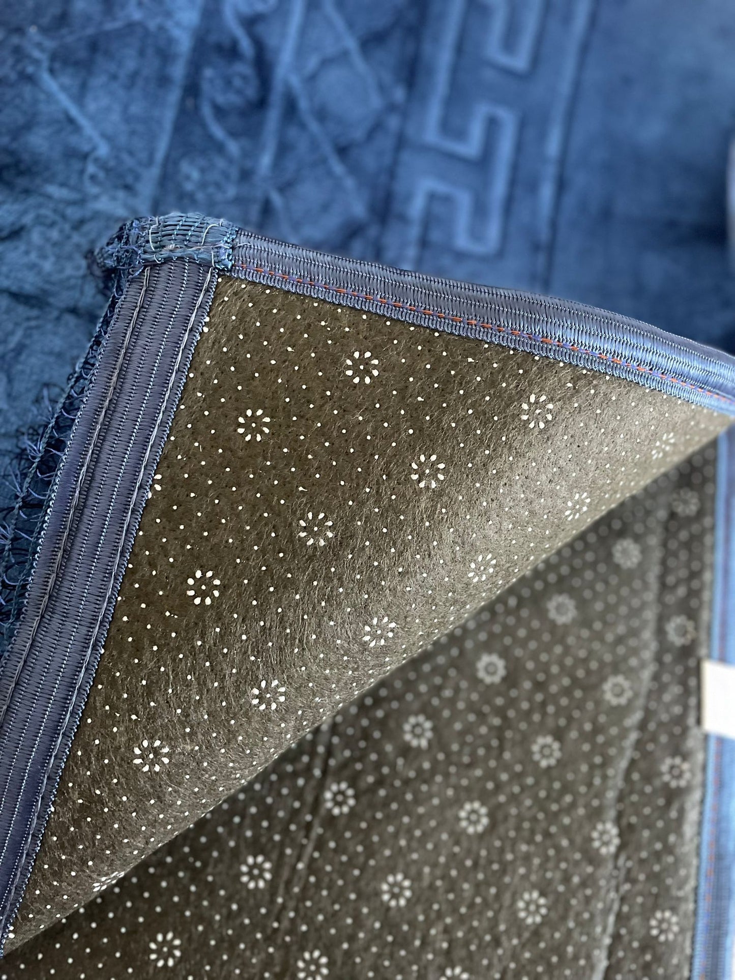 Tapis de prière épais bleu