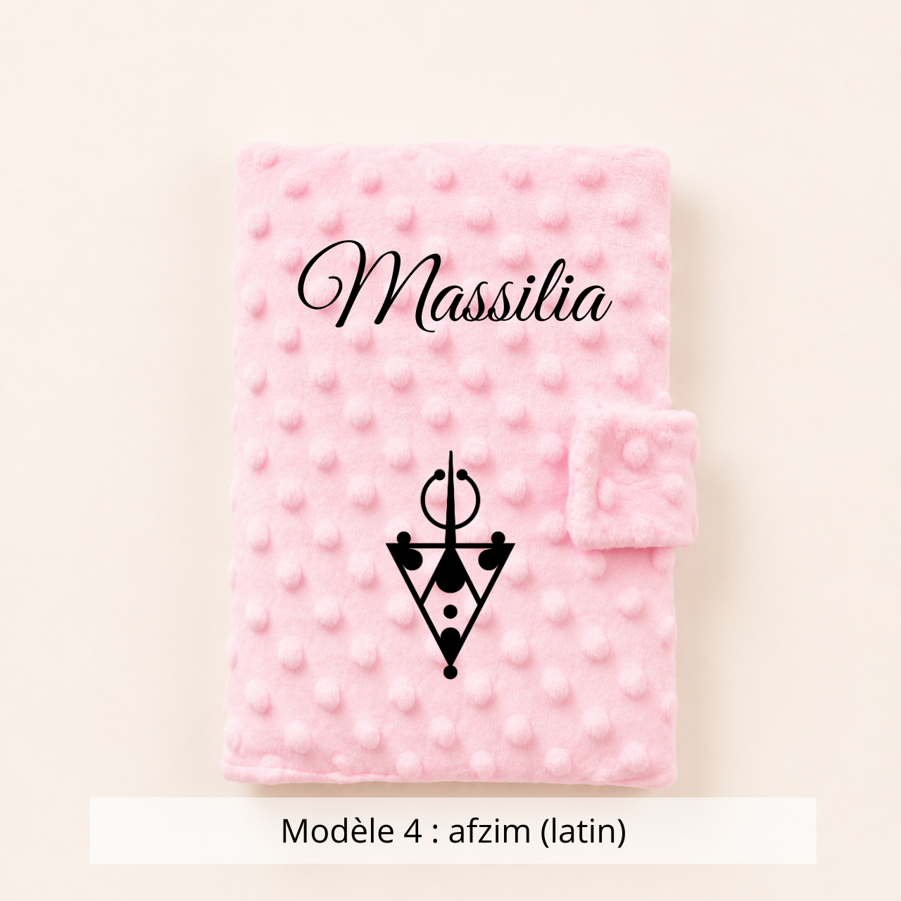 Protège carnet de santé minky rose