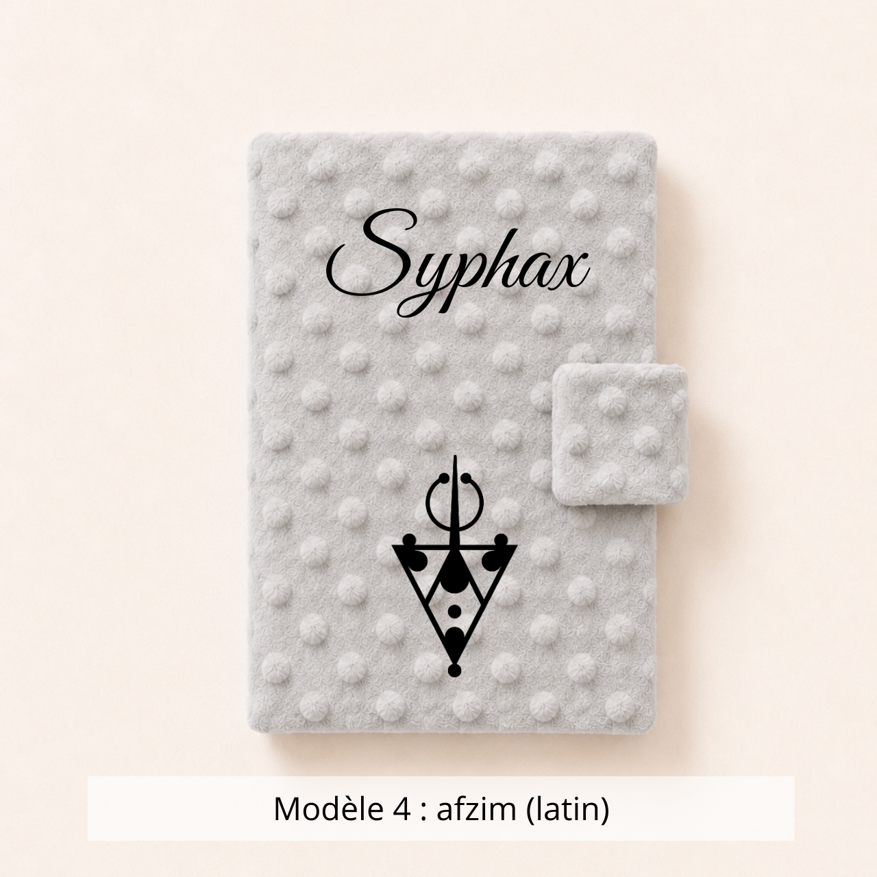Protège carnet de santé minky gris