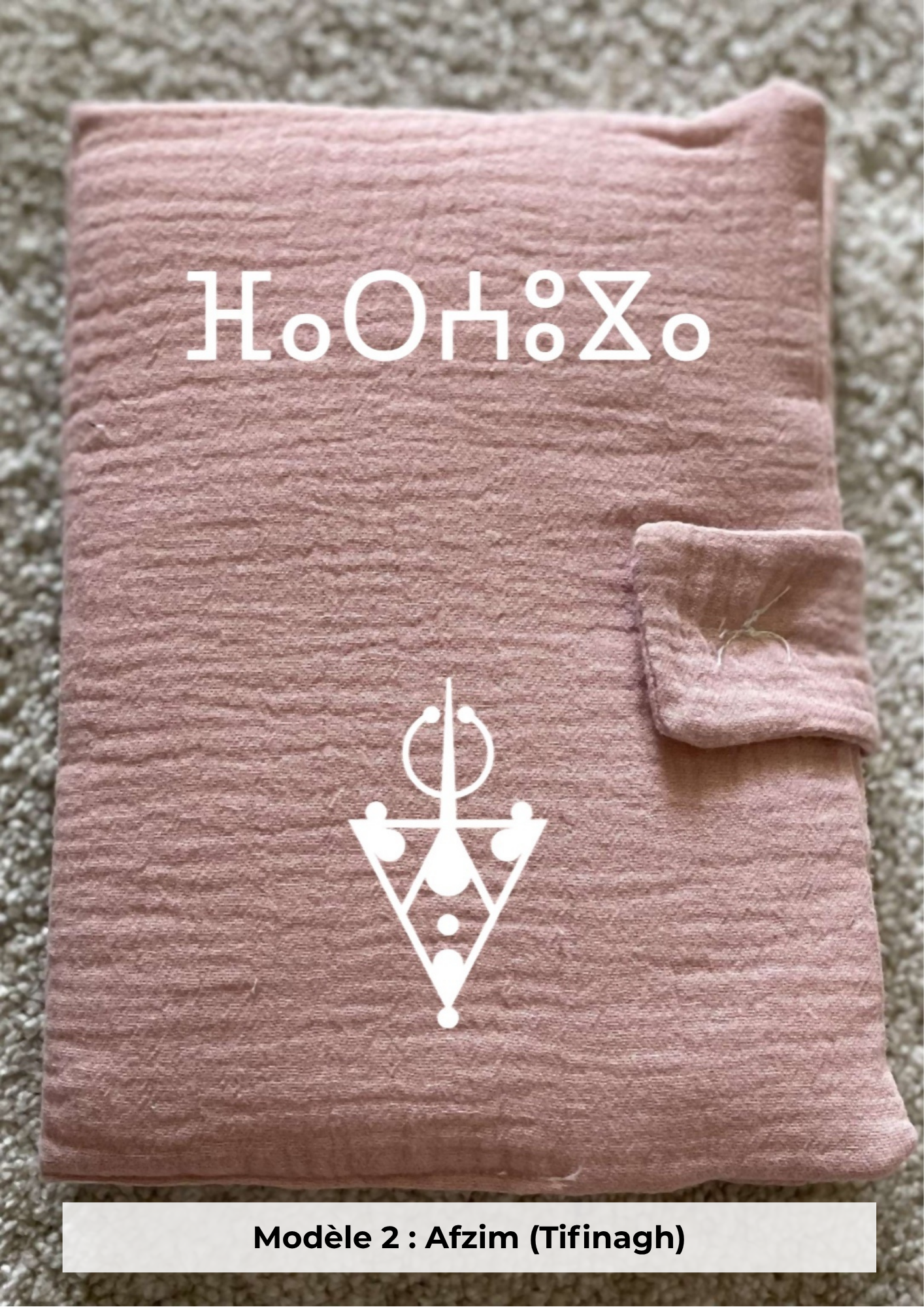 Protège carnet de santé gaze de coton terracotta