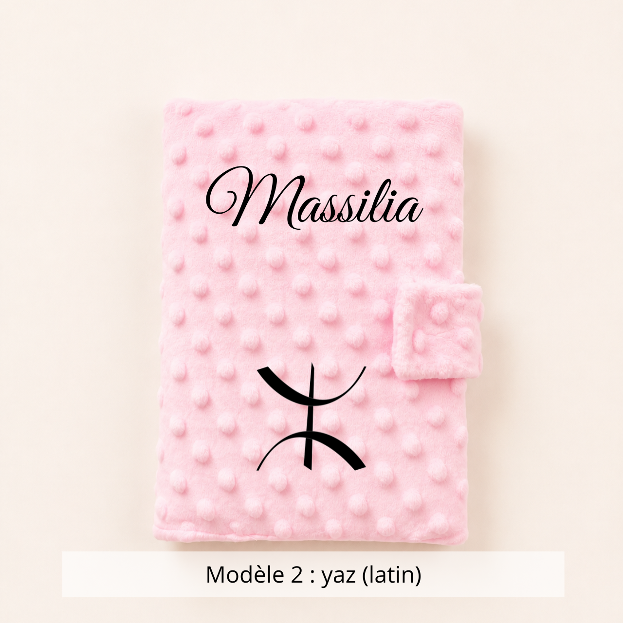 Protège carnet de santé minky rose