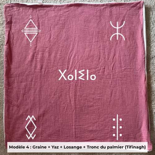 Plaid gaze de coton rose cerise