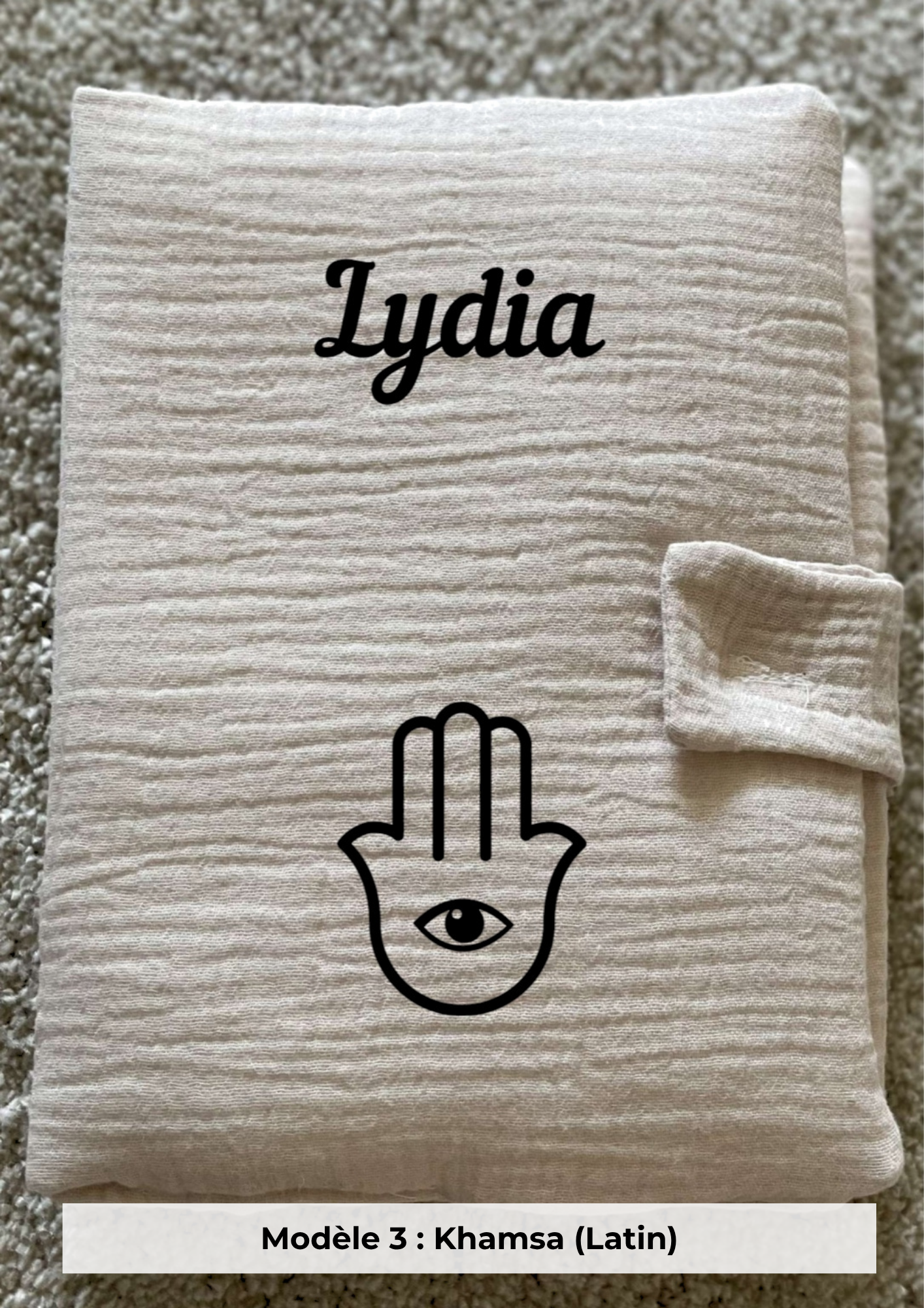 Protège carnet de santé gaze de santé beige