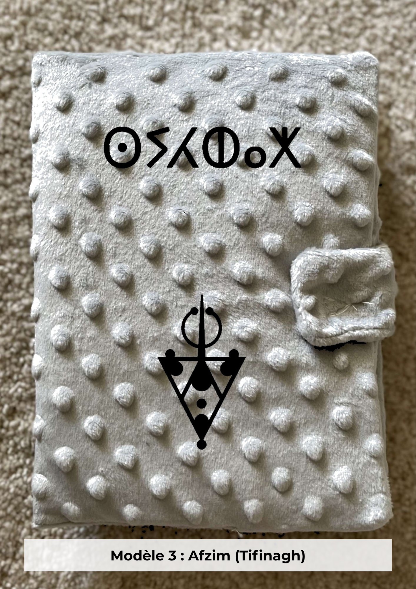 Protège carnet de santé minky gris