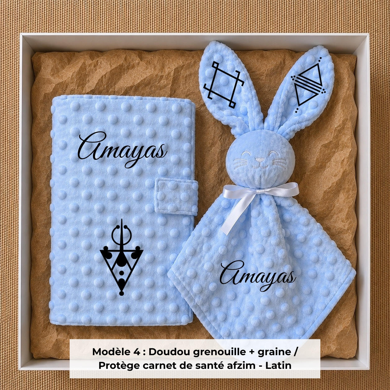 Coffret de naissance amazigh minky bleu