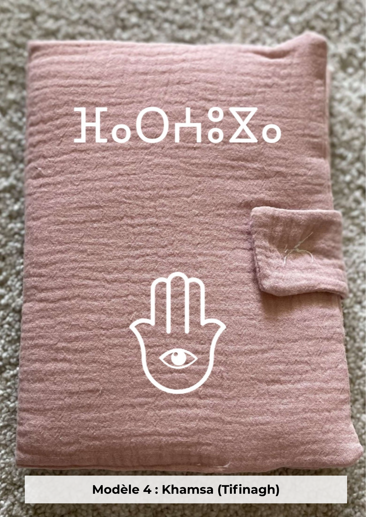 Protège carnet de santé gaze de coton terracotta