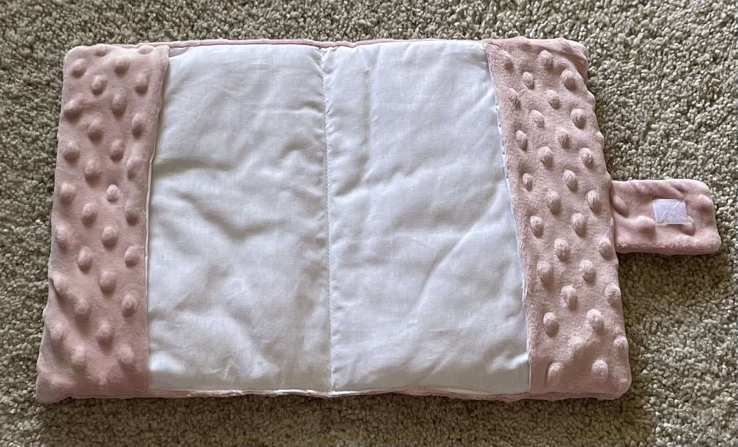 Protège carnet de santé minky vieux rose