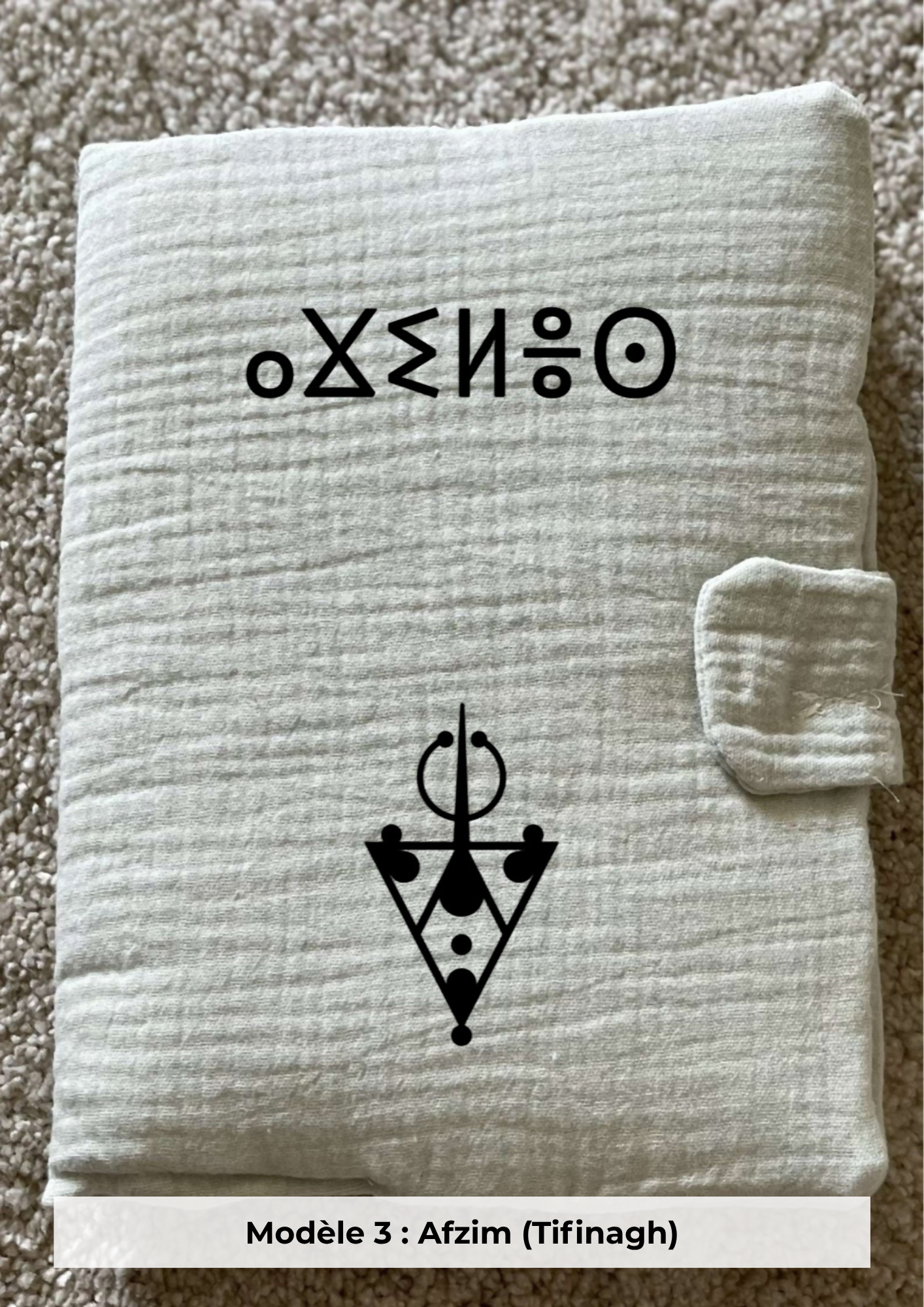 Protège carnet de santé gaze de coton sauge