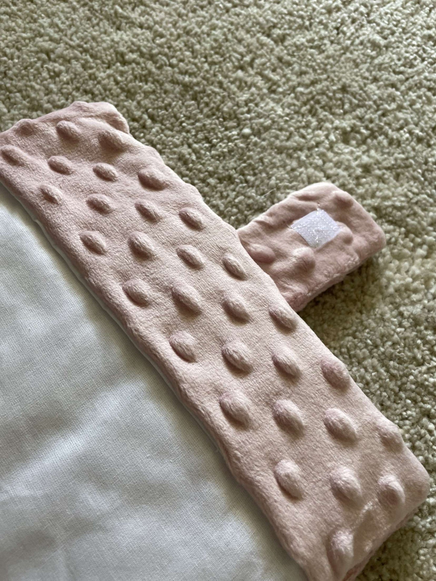 Protège carnet de santé minky vieux rose