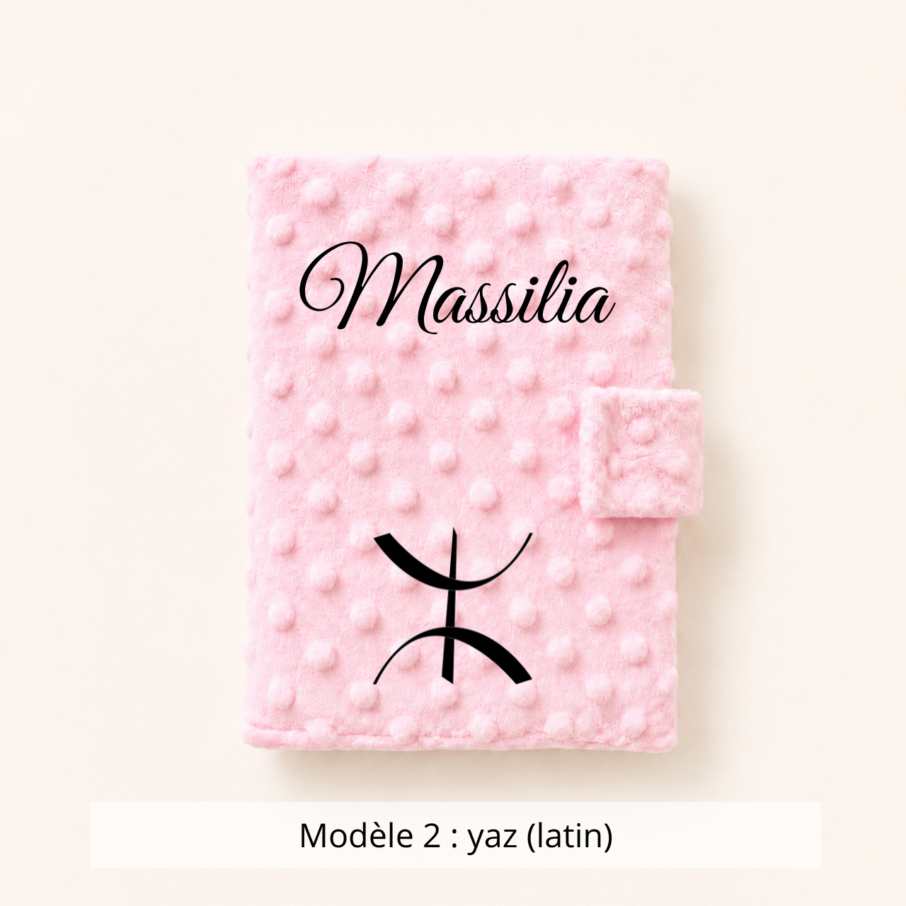 Protège carnet de santé minky rose