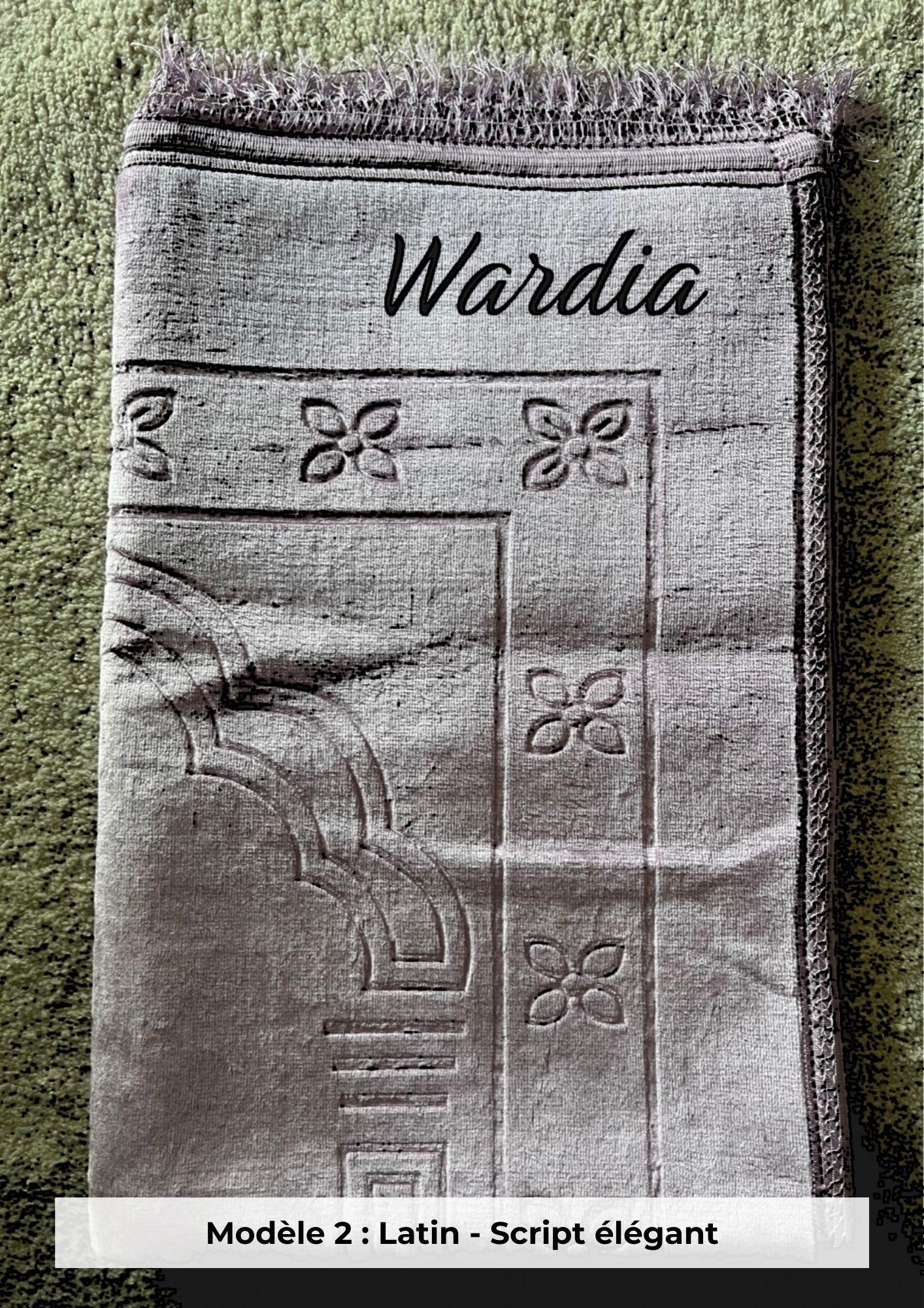 Tapis de prière épais mauve