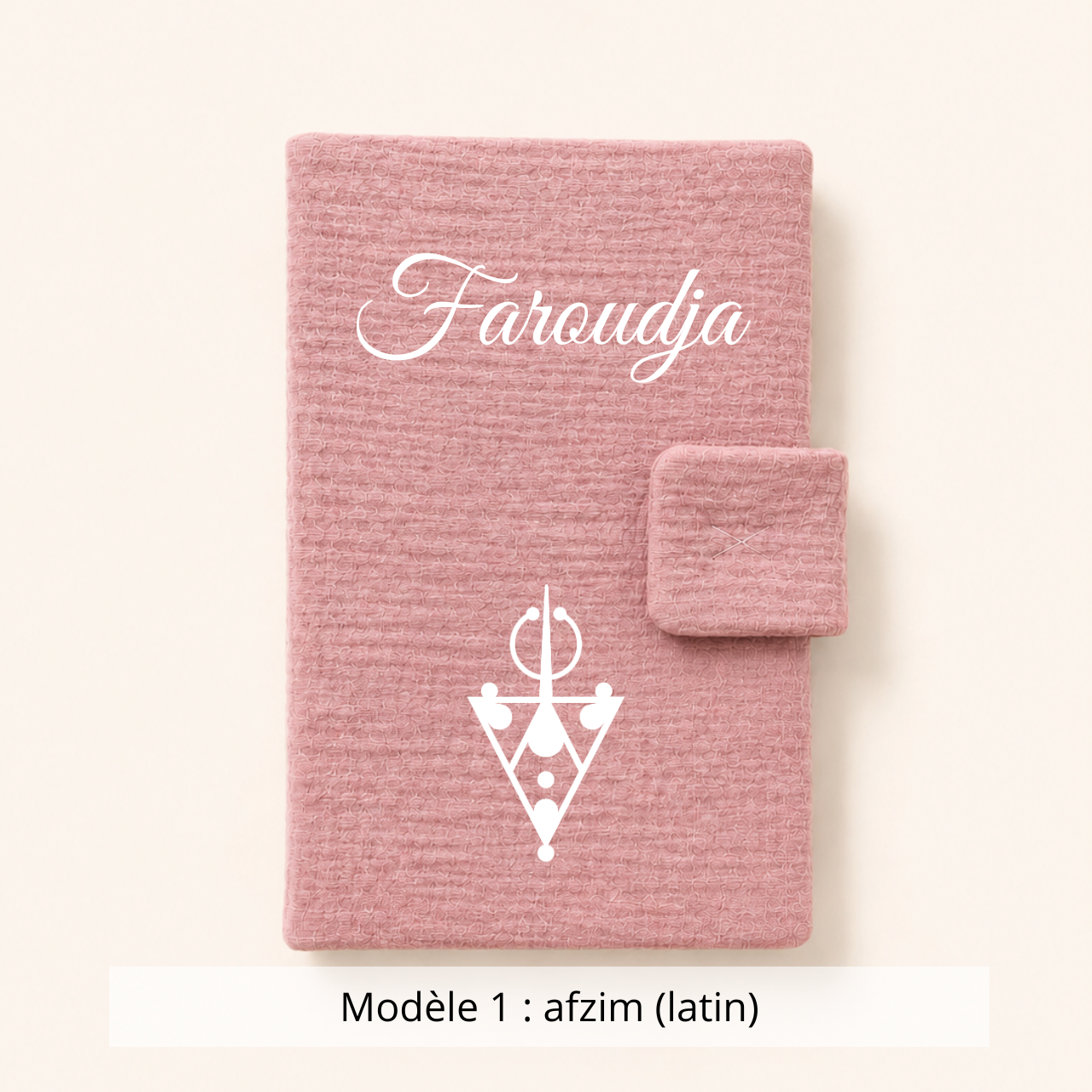 Protège carnet de santé gaze de coton terracotta