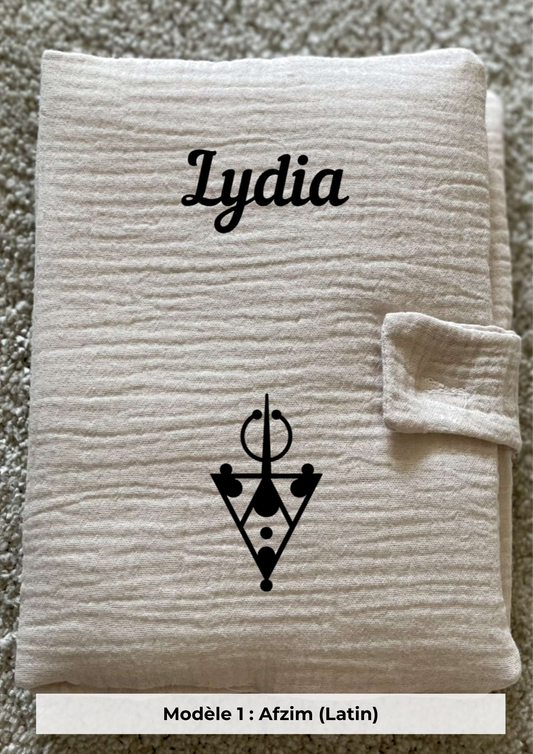 Protège carnet de santé gaze de santé beige