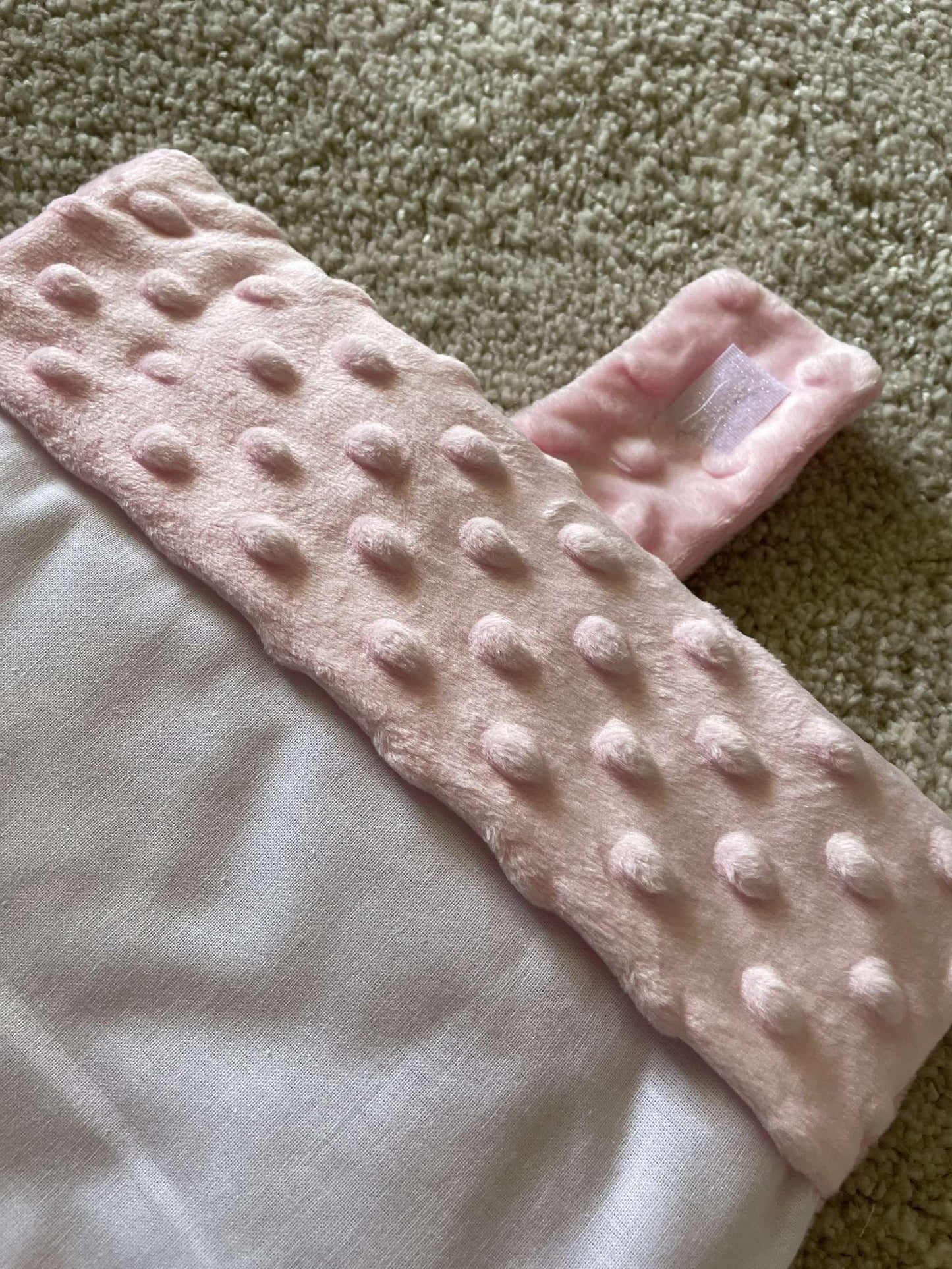 Protège carnet de santé minky rose