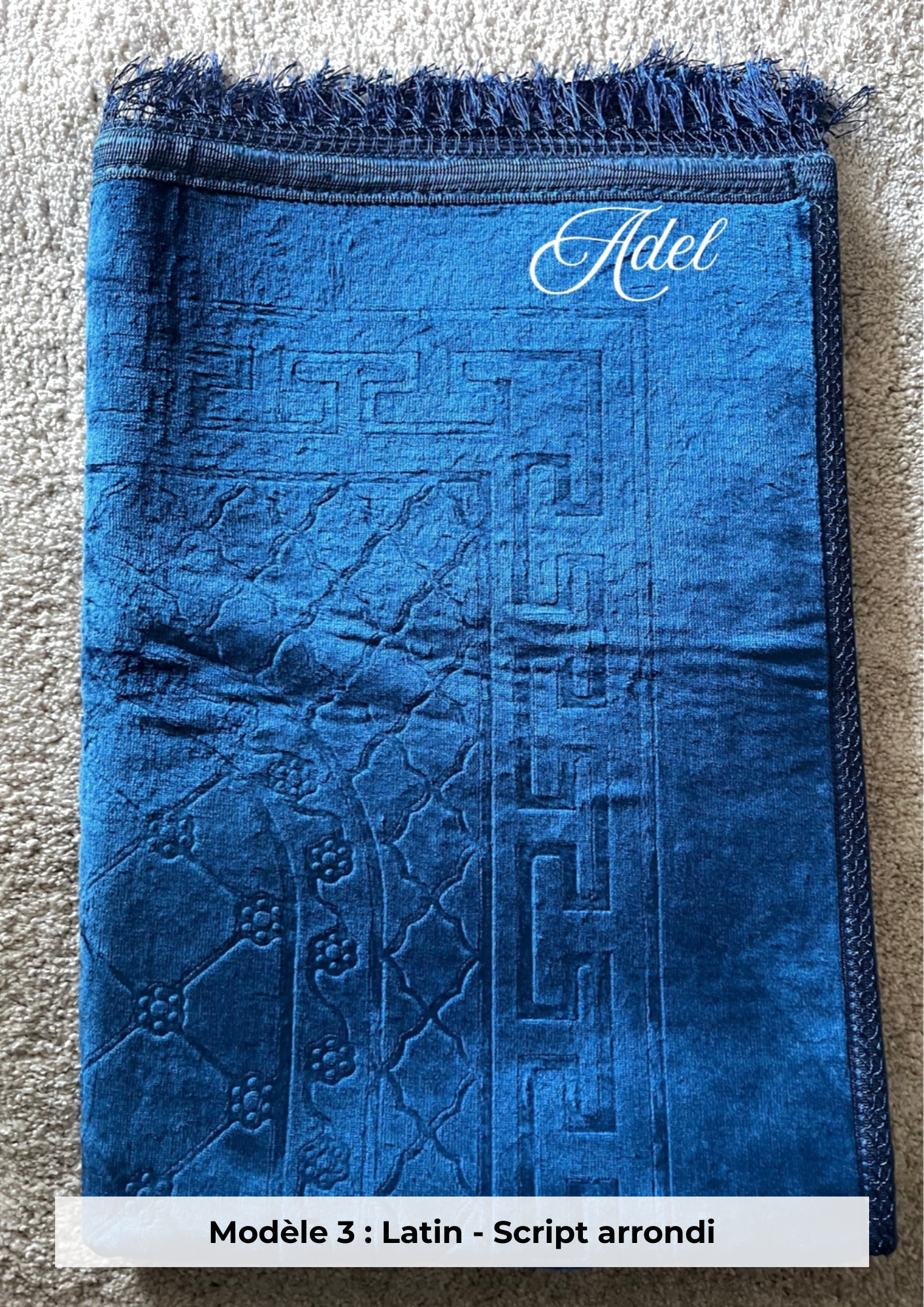 Tapis de prière épais bleu