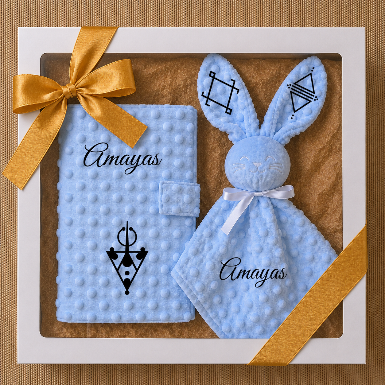 Coffret de naissance amazigh minky bleu