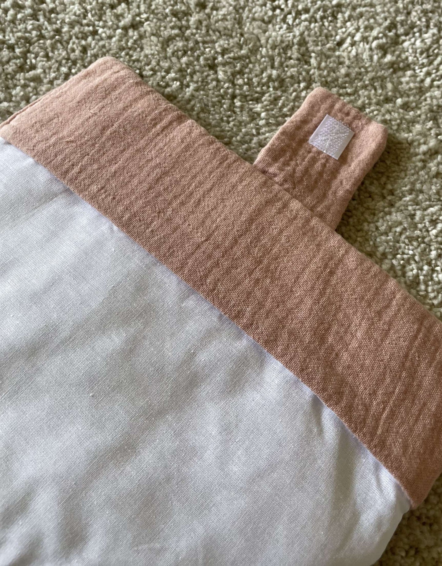 Protège carnet de santé gaze de coton terracotta