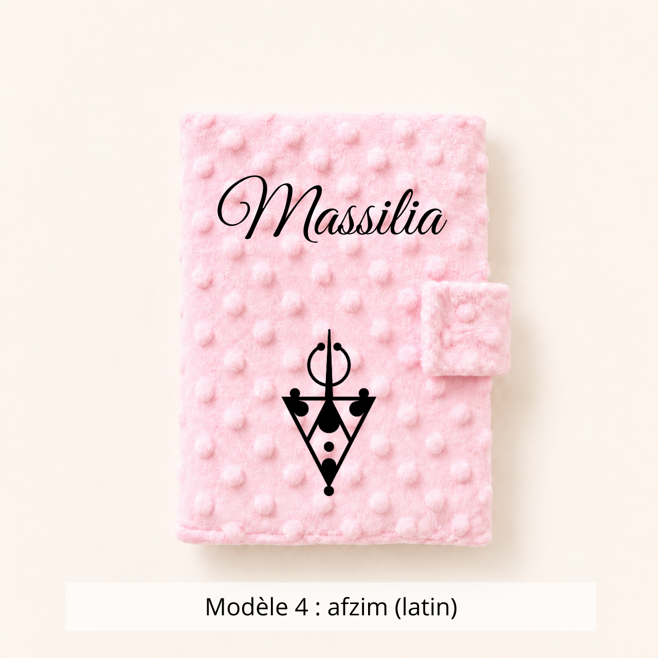 Protège carnet de santé minky rose