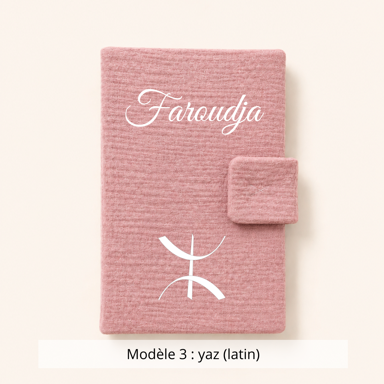 Protège carnet de santé gaze de coton terracotta