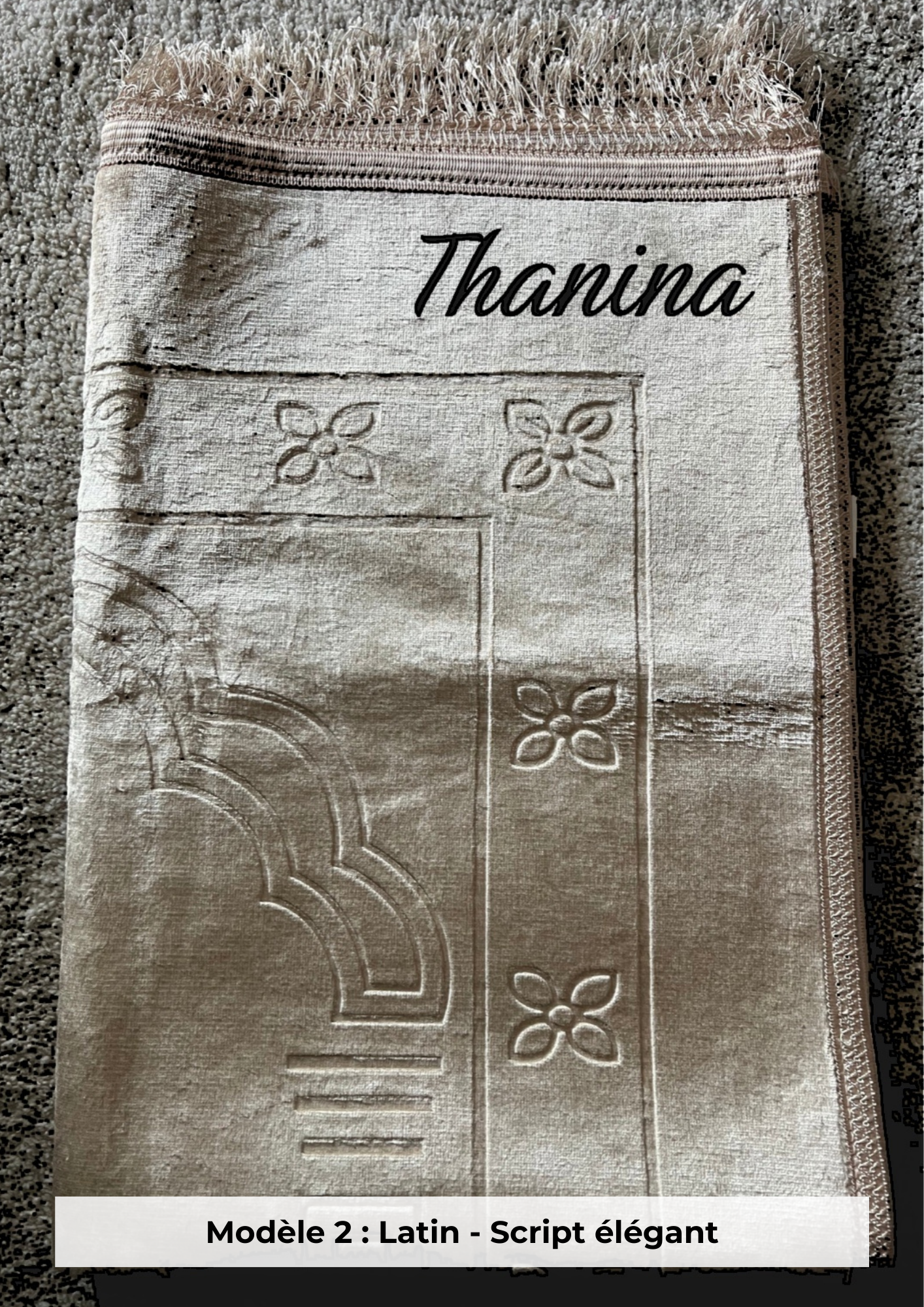 Tapis de prière épais doré