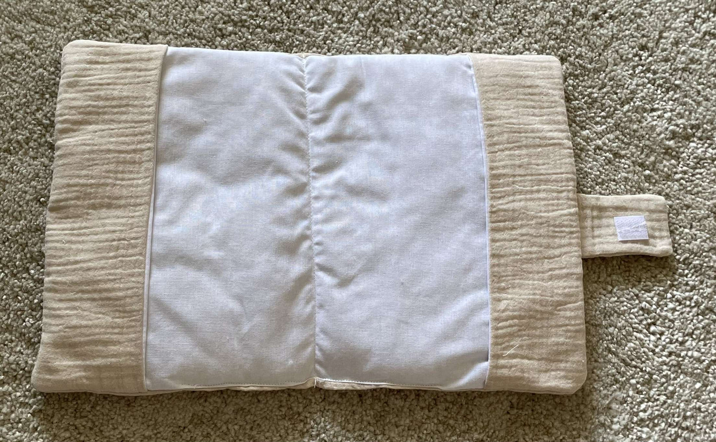 Protège carnet de santé gaze de santé beige