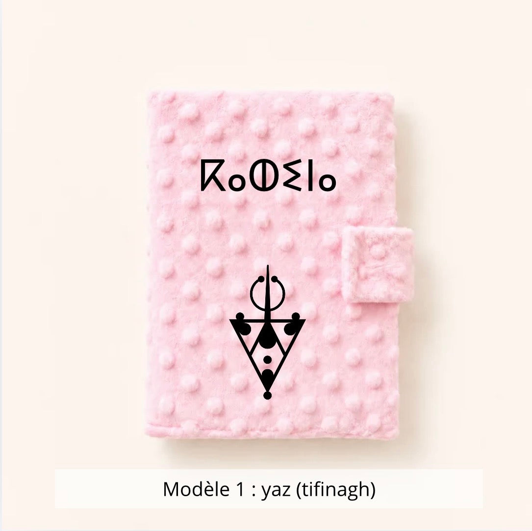 Protège carnet de santé minky rose
