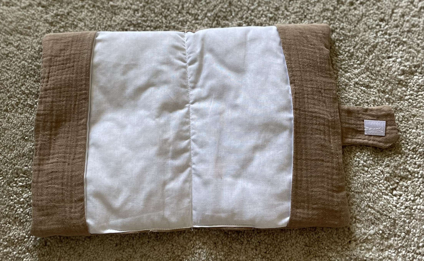 Protège carnet de santé gaze de coton marron