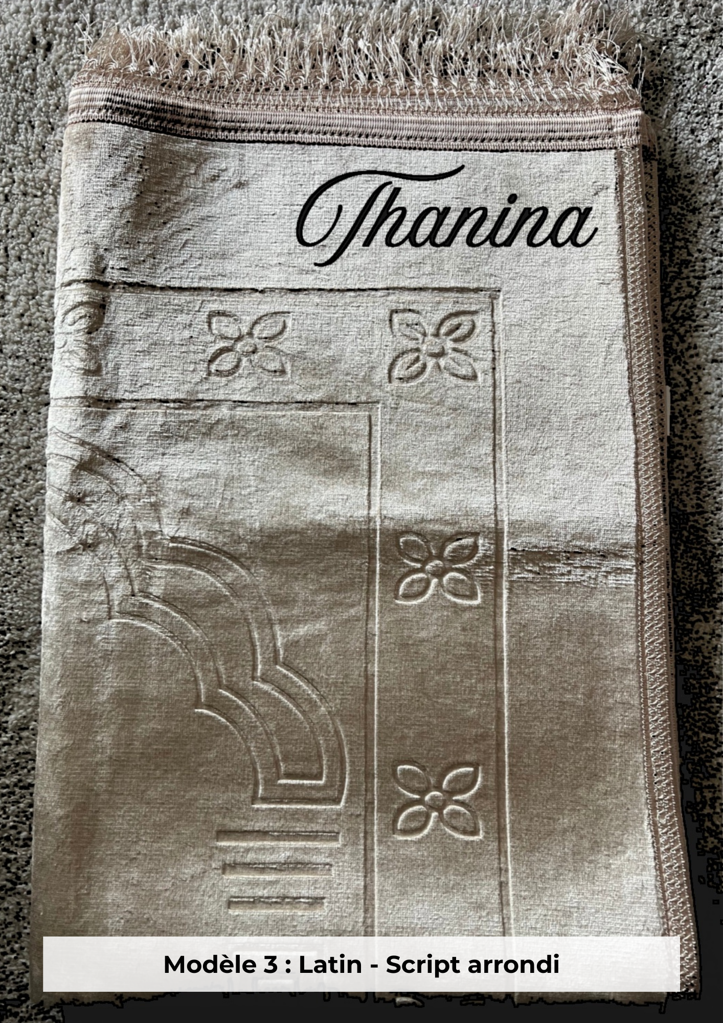 Tapis de prière épais doré