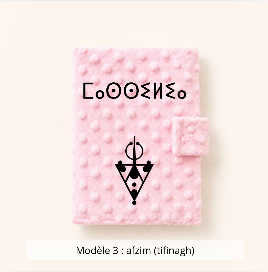Protège carnet de santé minky rose